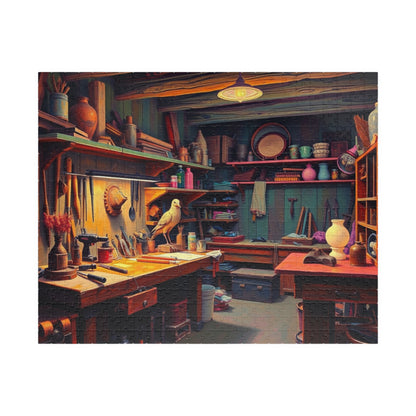 Woodworking Workshop Puzzle, Jigsaw Game for Adults Teens and Seniors, 110/252/520/1014-Piece, Entertaining Staycation Pastime, Mindful Gift 520 pcs (Horizontal) Puzzle The Puzzle Chest