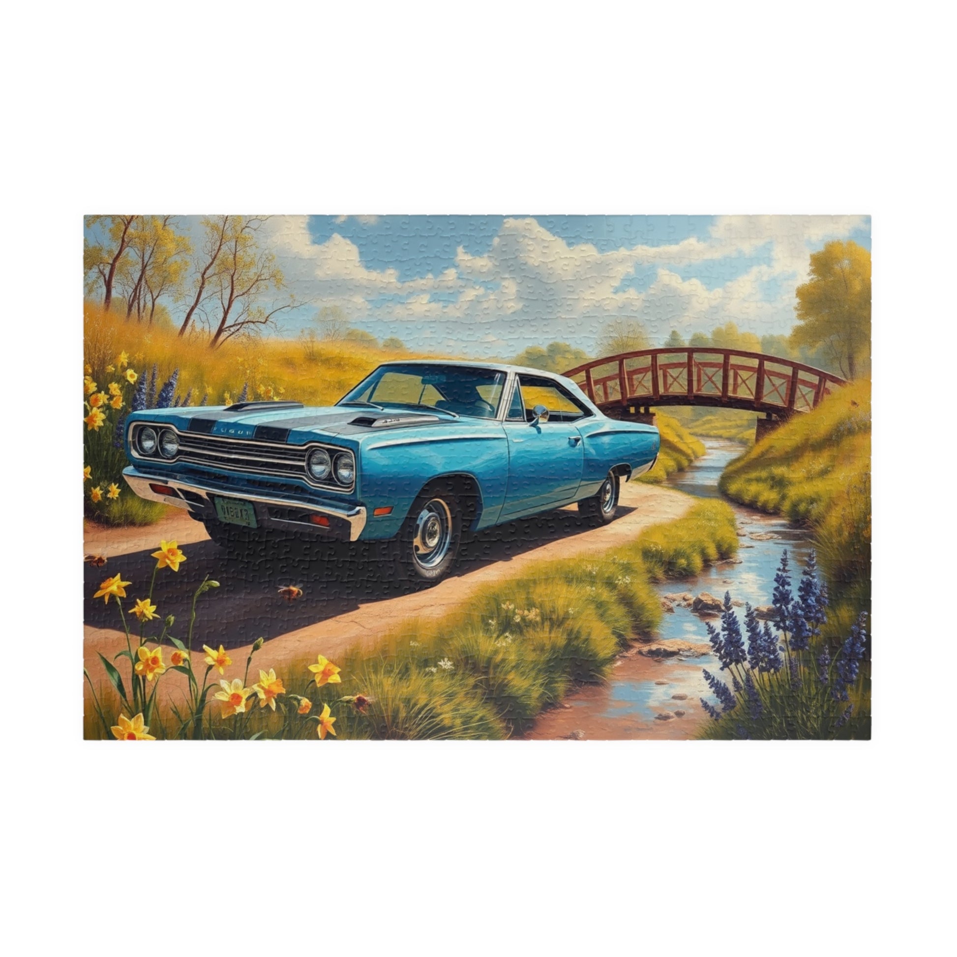 Vintage Car Jigsaw Puzzle - Nostalgic Artwork 1969 Road Runner 1014 pcs (Horizontal) Puzzle The Puzzle Chest