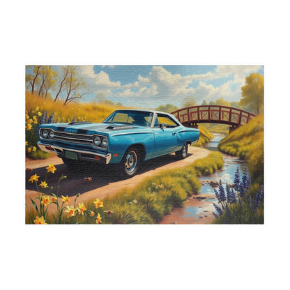 Vintage Car Jigsaw Puzzle - Nostalgic Artwork 1969 Road Runner 1014 pcs (Horizontal) Puzzle The Puzzle Chest