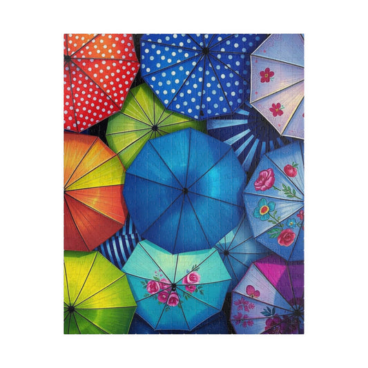Chaotic Umbrella Puzzle Jigsaw Game - Vibrant Collage Design, Family Bonding Time, Mental Workout, Unique Gift for Friends 520 pcs (Vertical) Puzzle The Puzzle Chest