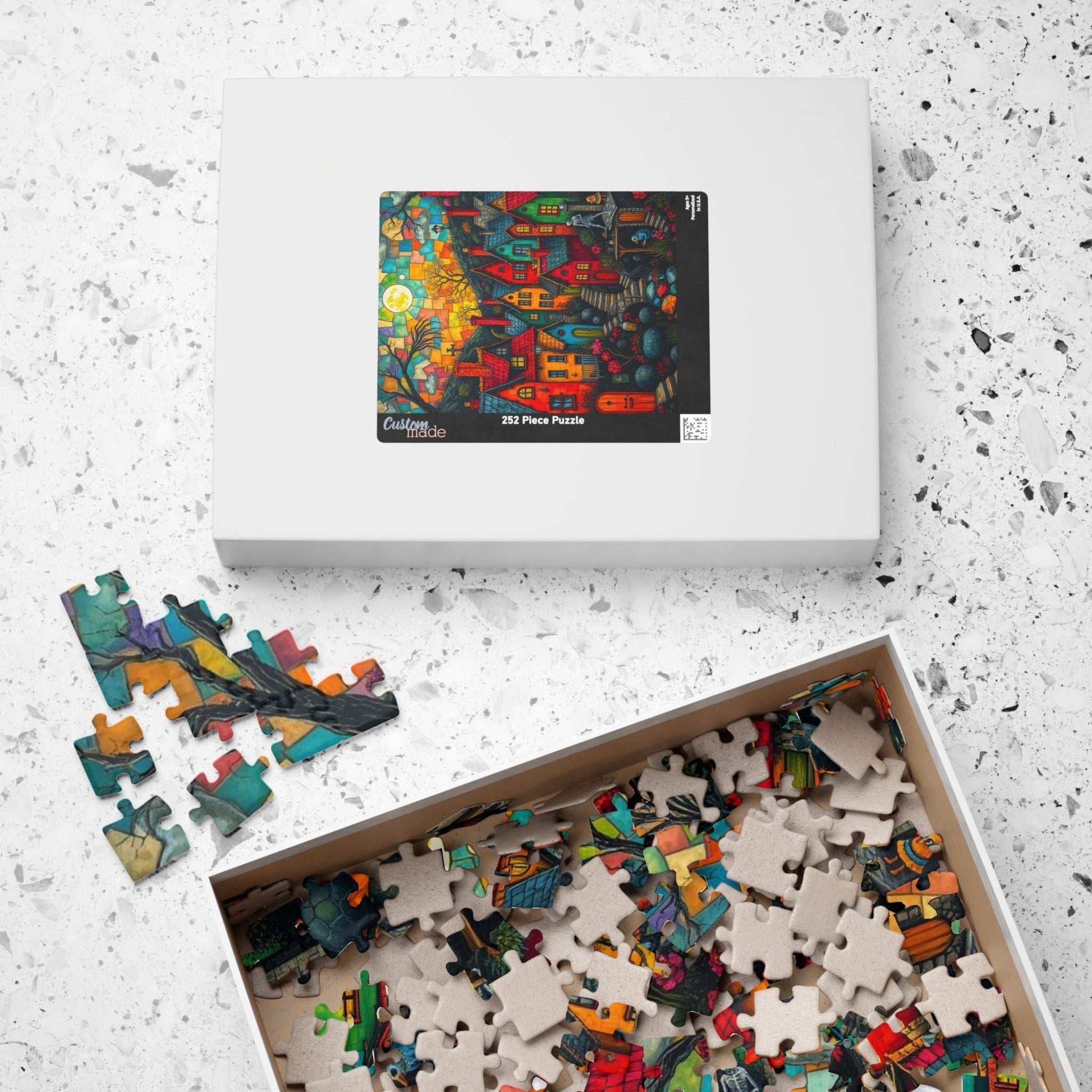 Colorful Halloween Village Jigsaw Puzzle Puzzle The Puzzle Chest
