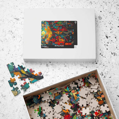 Colorful Halloween Village Jigsaw Puzzle Puzzle The Puzzle Chest