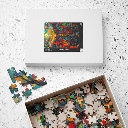 Colorful Halloween Village Jigsaw Puzzle - 110, 252, 520, 1014 Pieces, Cozy Home Decor, Fun Family Activity, Unique Gift Idea The Puzzle Chest