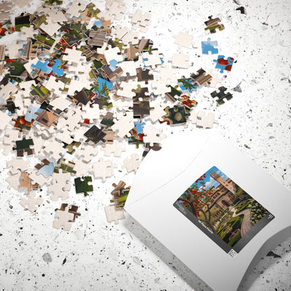Alhambra Palace Landmark Puzzle, Spanish Architecture Jigsaw Game, Pomegranate Tree Garden, Family Entertainment, Quiet Leisure Activity Puzzle The Puzzle Chest