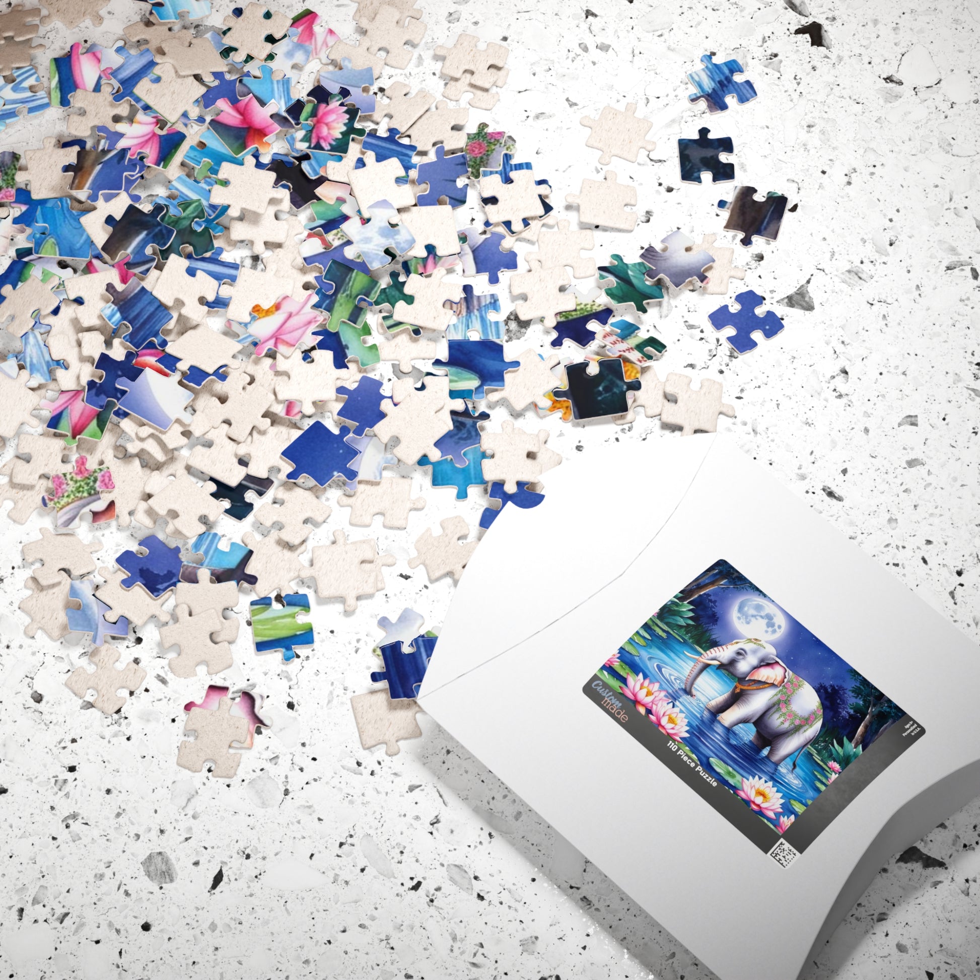 Serene Elephant Puzzle, Jigsaw Game for Puzzle Loving Adults, Mindfulness Gift for Friend, Nature Lover's Fun, Home Entertainment Puzzle The Puzzle Chest