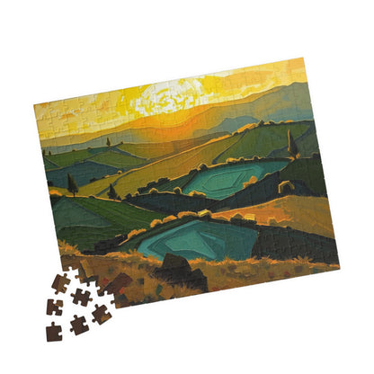 Scenic Abstract Landscape Puzzle, Colorful Nature Art Puzzle for Adults Puzzle The Puzzle Chest
