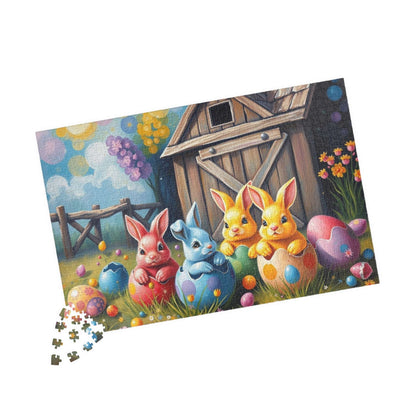 Colorful Bunny Easter Puzzle for Adult, 110-1014 Piece Whimsical Springtime Jigsaw Game, Family Fun, Easter Gift, Brain Teaser Puzzle The Puzzle Chest