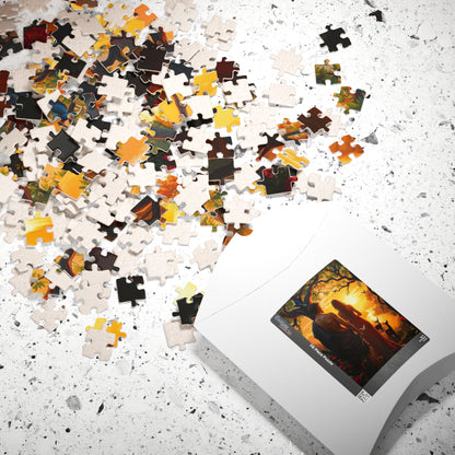 Christian Jigsaw Puzzle - Adam and Eve Garden of Eden at Sunset, Religious Gift for Friends, Cozy Nights In Solo Fun Family, Mental Exercise Puzzle The Puzzle Chest