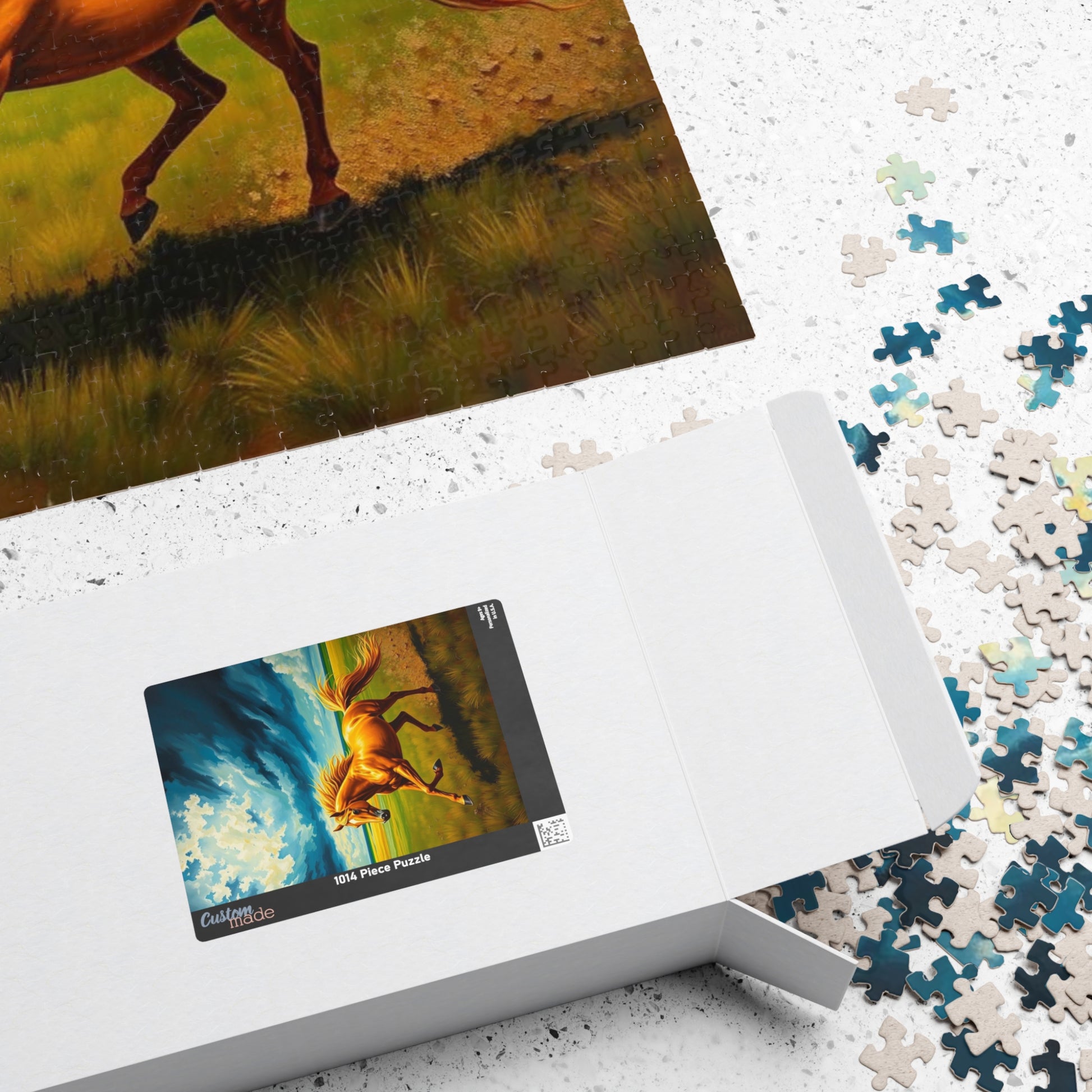 Majestic Running Horse Jigsaw Puzzle, Equestrian Gift for Animal Lover, Family Game Night, Solo Fun Mindfulness Activity, Home Entertainment Puzzle The Puzzle Chest