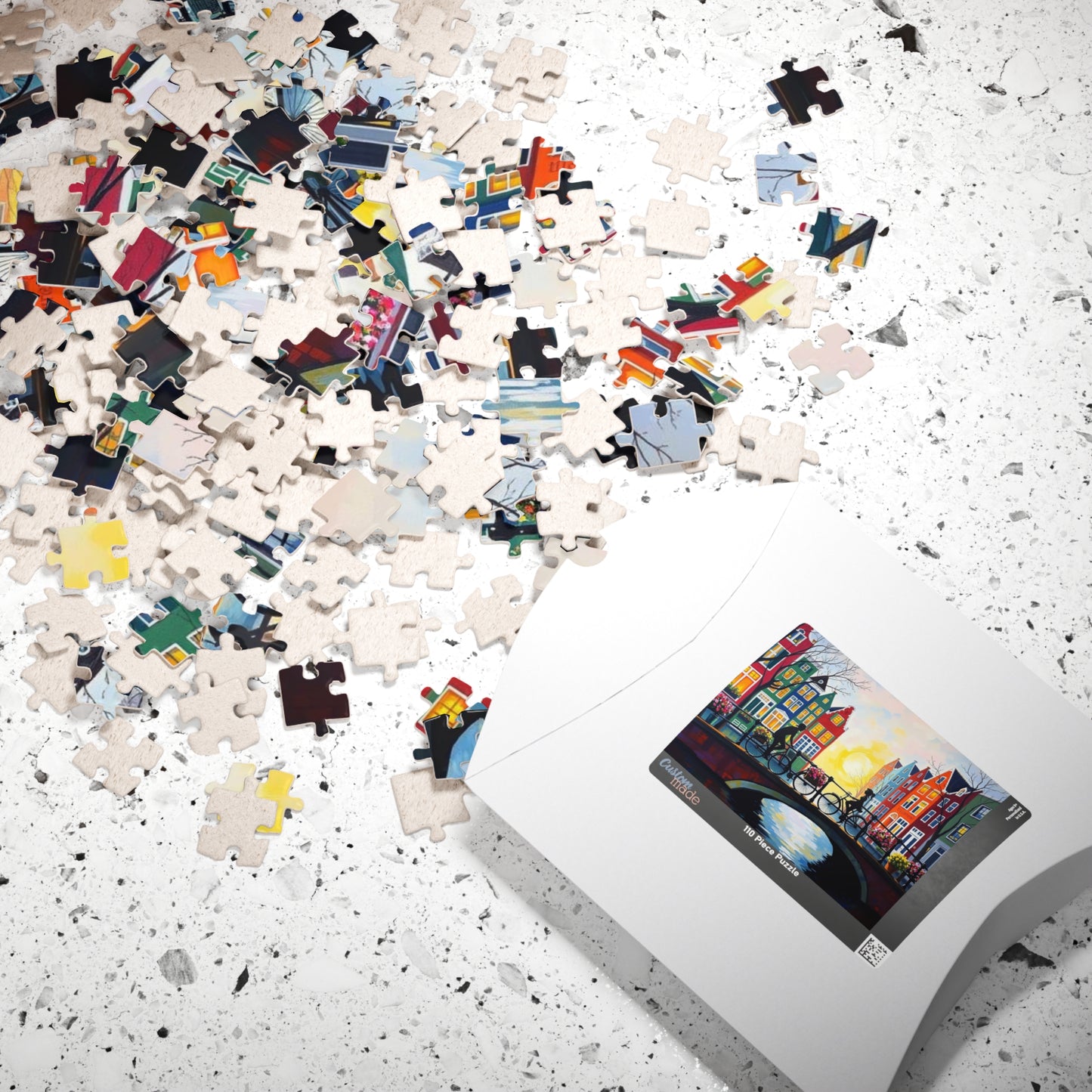 Amsterdam Bicycle Ride Jigsaw Puzzle - 110-1014 Pieces, Perfect for Family Fun, Game Nights, Art Lovers, Holiday or Birthday Gift Idea The Puzzle Chest