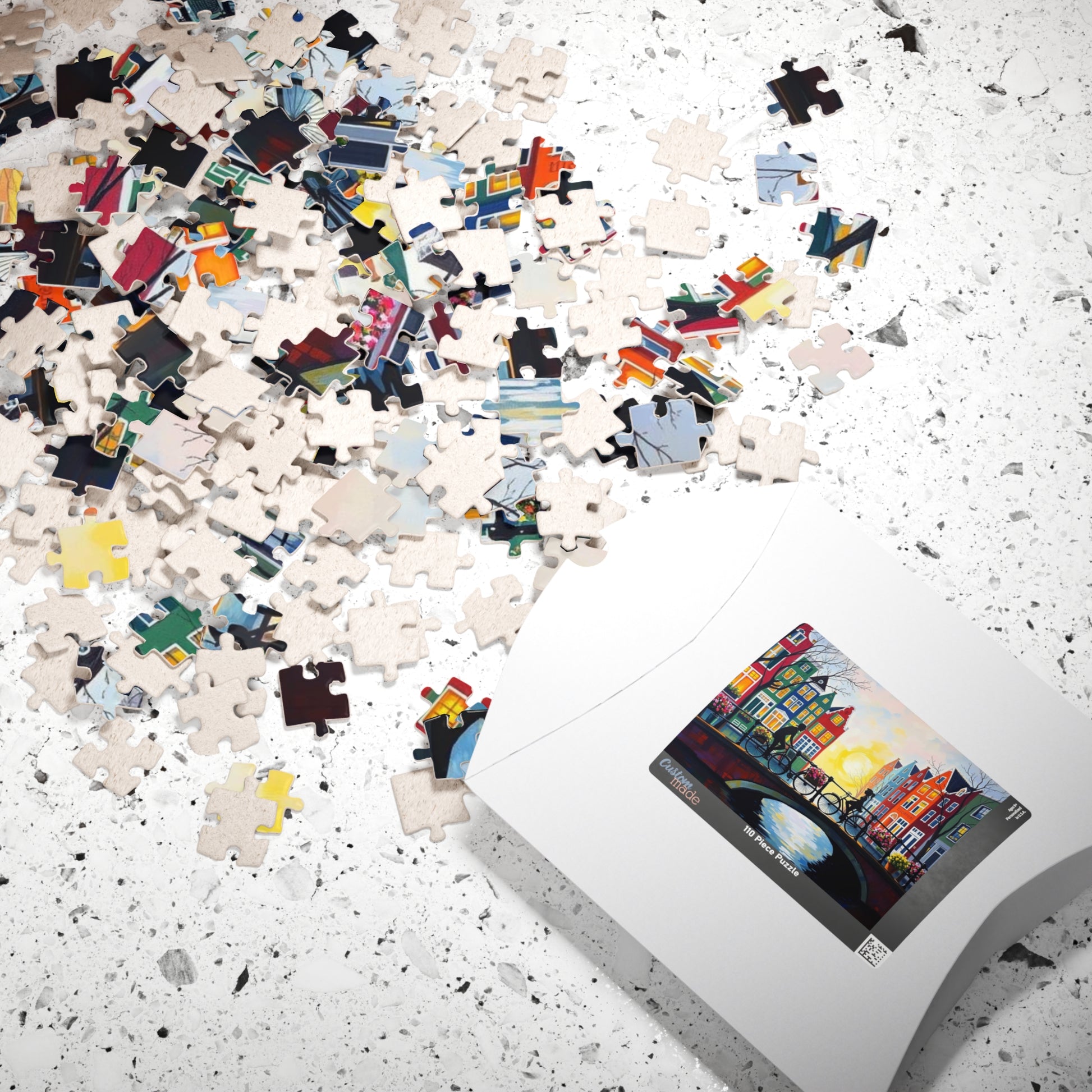 Amsterdam Bicycle Ride Jigsaw Puzzle - 110-1014 Pieces, Perfect for Family Fun, Game Nights, Art Lovers, Holiday or Birthday Gift Idea The Puzzle Chest