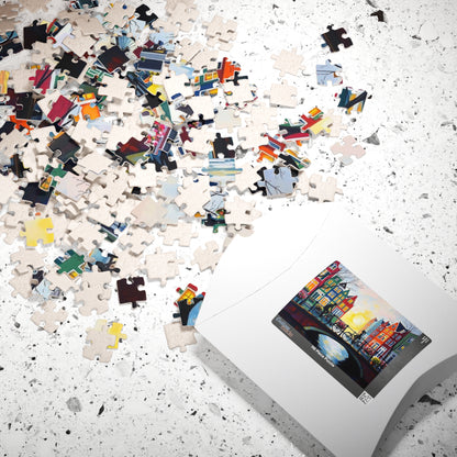Amsterdam Bicycle Ride Jigsaw Puzzle - 110-1014 Pieces, Perfect for Family Fun, Game Nights, Art Lovers, Holiday or Birthday Gift Idea The Puzzle Chest