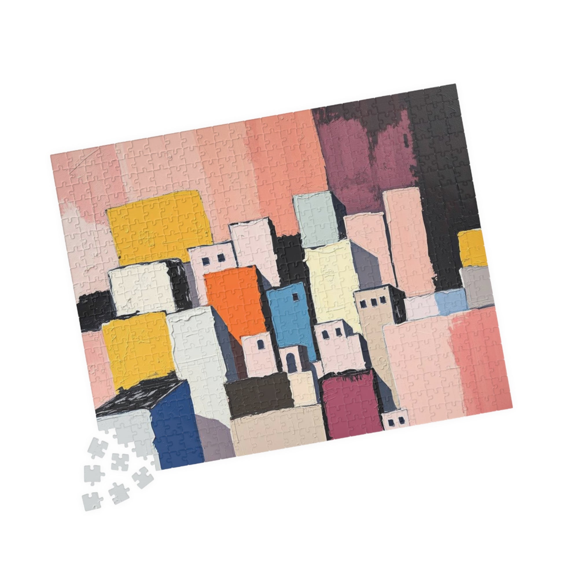Abstract Cityscape Jigsaw Puzzle - Artistic Puzzle for Relaxation, Home Entertainment, Gift for Adults, Family Fun, Unique Art Experience Puzzle The Puzzle Chest