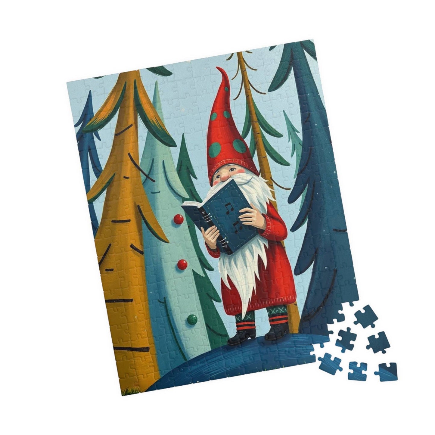Nordic Gnome Singing Songbook – Scandinavian Folk Forest Music Jigsaw Puzzle 252 pcs (Vertical) Puzzle The Puzzle Chest
