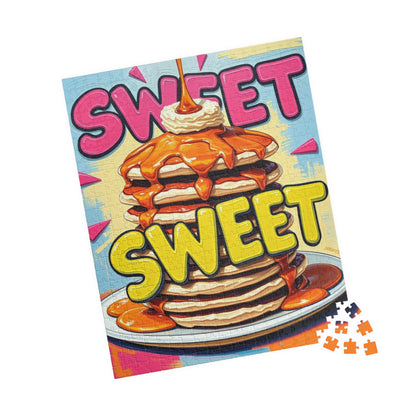Sweet Pancake Puzzle - Pop Art Jigsaw Game, Fun Family Activity, Perfect for Breakfast Lovers, Game Night, Gift for Foodies, 110-1014 pieces 520 pcs (Vertical) Puzzle The Puzzle Chest
