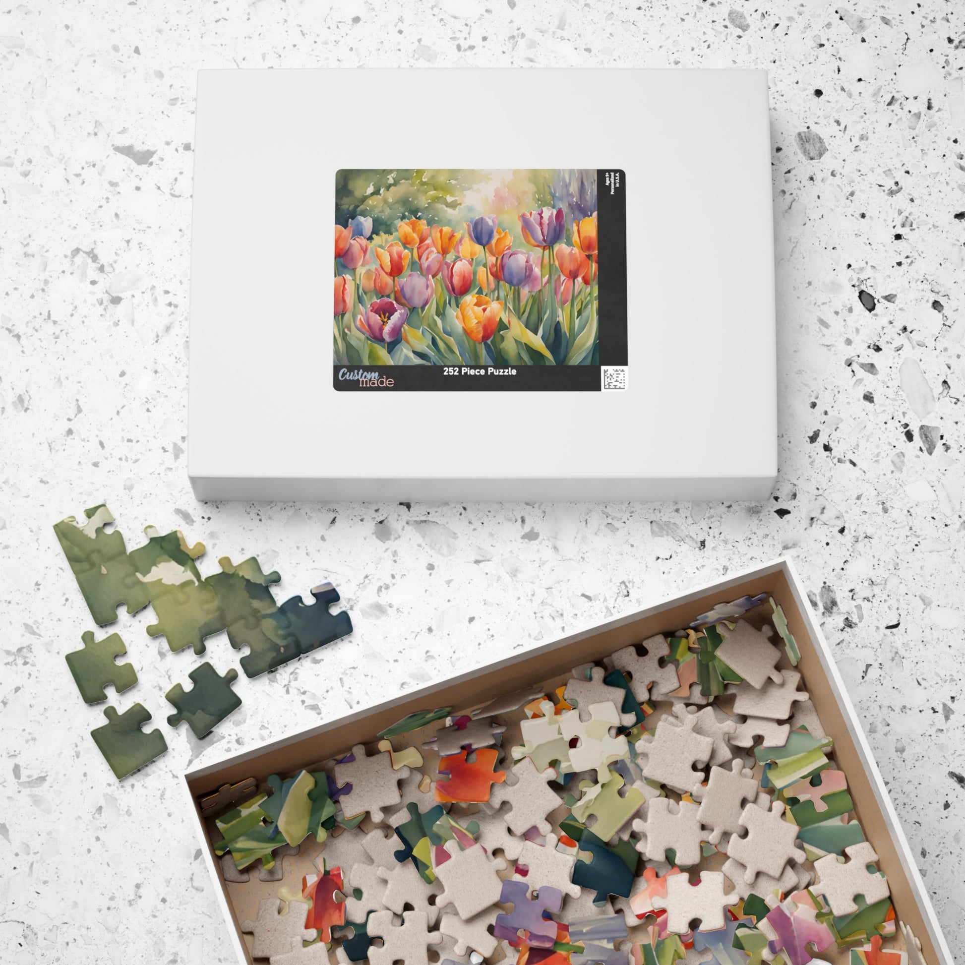 Colorful Flowers Jigsaw Puzzle, 110-1014 Piece Whimsical Tulip Art Botanical Tabletop Game for Quiet Family Time Activity, Puzzle Lover Gift Puzzle The Puzzle Chest