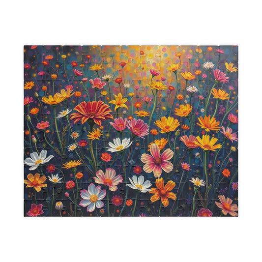 Floral Garden Puzzle, Jigsaw Puzzle for Adults, Fun Family Activity, Gift for Birthday, Relaxing Indoor Game, Brain Teaser, Mindfulness 110 pcs (Horizontal) Puzzle The Puzzle Chest