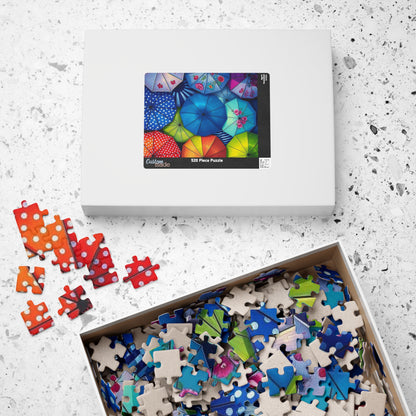Chaotic Umbrella Puzzle Jigsaw Game - Vibrant Collage Design, Family Bonding Time, Mental Workout, Unique Gift for Friends Puzzle The Puzzle Chest