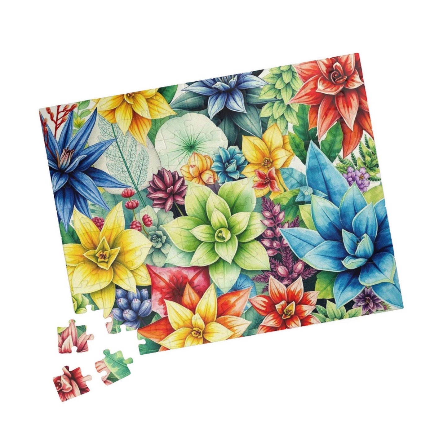 Vivid Petalscape Floral Jigsaw Puzzle - 110, 252, 520, 1014-piece Bright Flower Puzzle