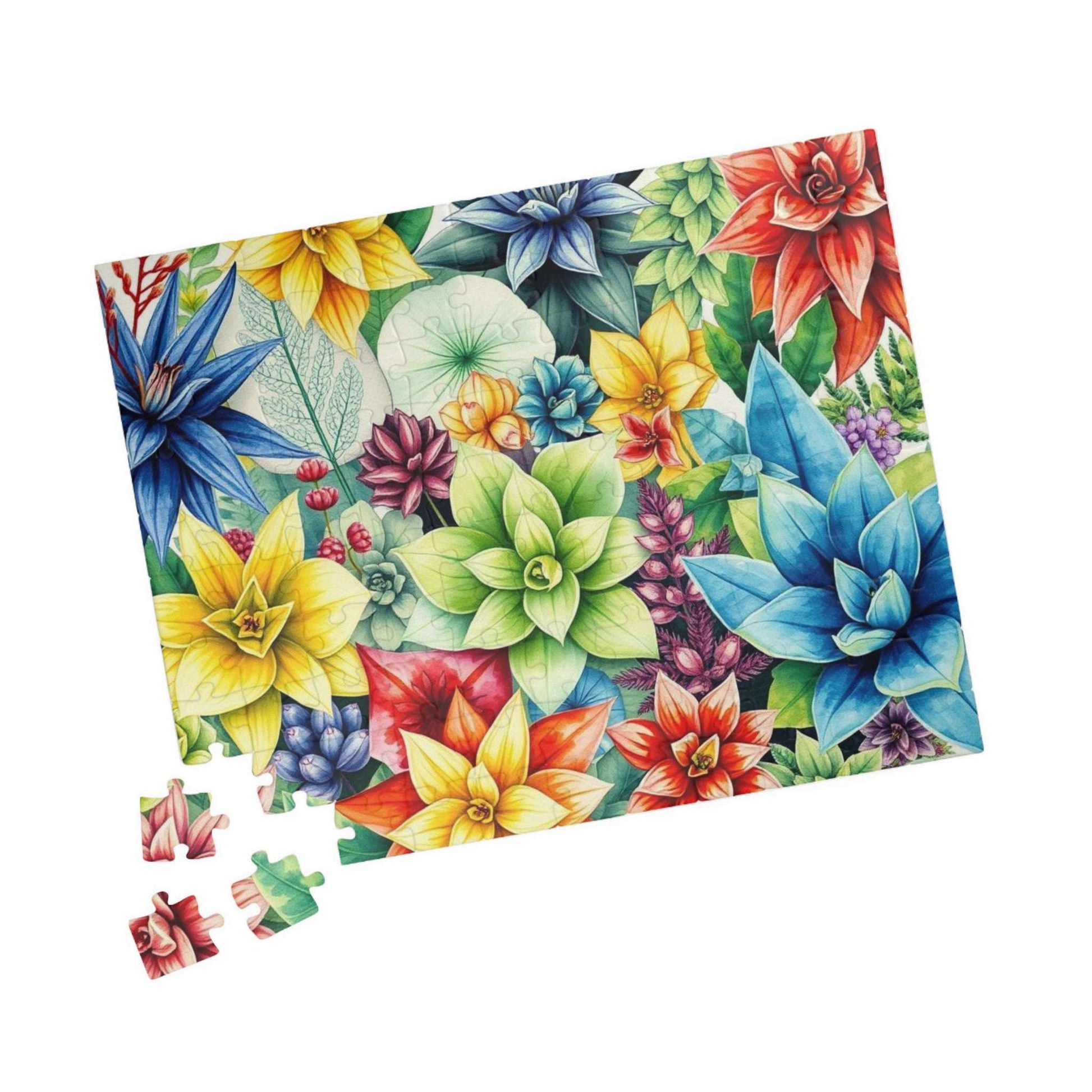 Vivid Petalscape Floral Jigsaw Puzzle - 110, 252, 520, 1014-piece Bright Flower Puzzle