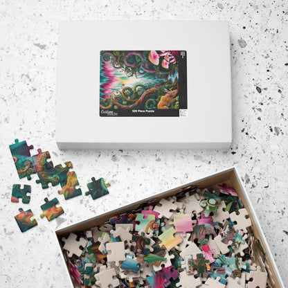 Trippy Jigsaw Puzzle, Vibrant Kaleidoscopic Jungle Scene, Relaxing Solo Game, Puzzle Enthusiasts Entertainment, Puzzling Activity for Adults Puzzle The Puzzle Chest