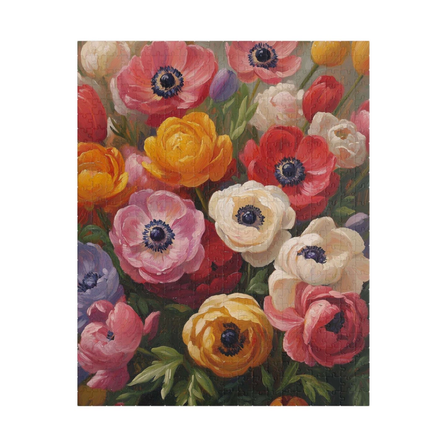 Colorful Anemone Bouquet Puzzle | Floral Jigsaw 110-1014 Pieces