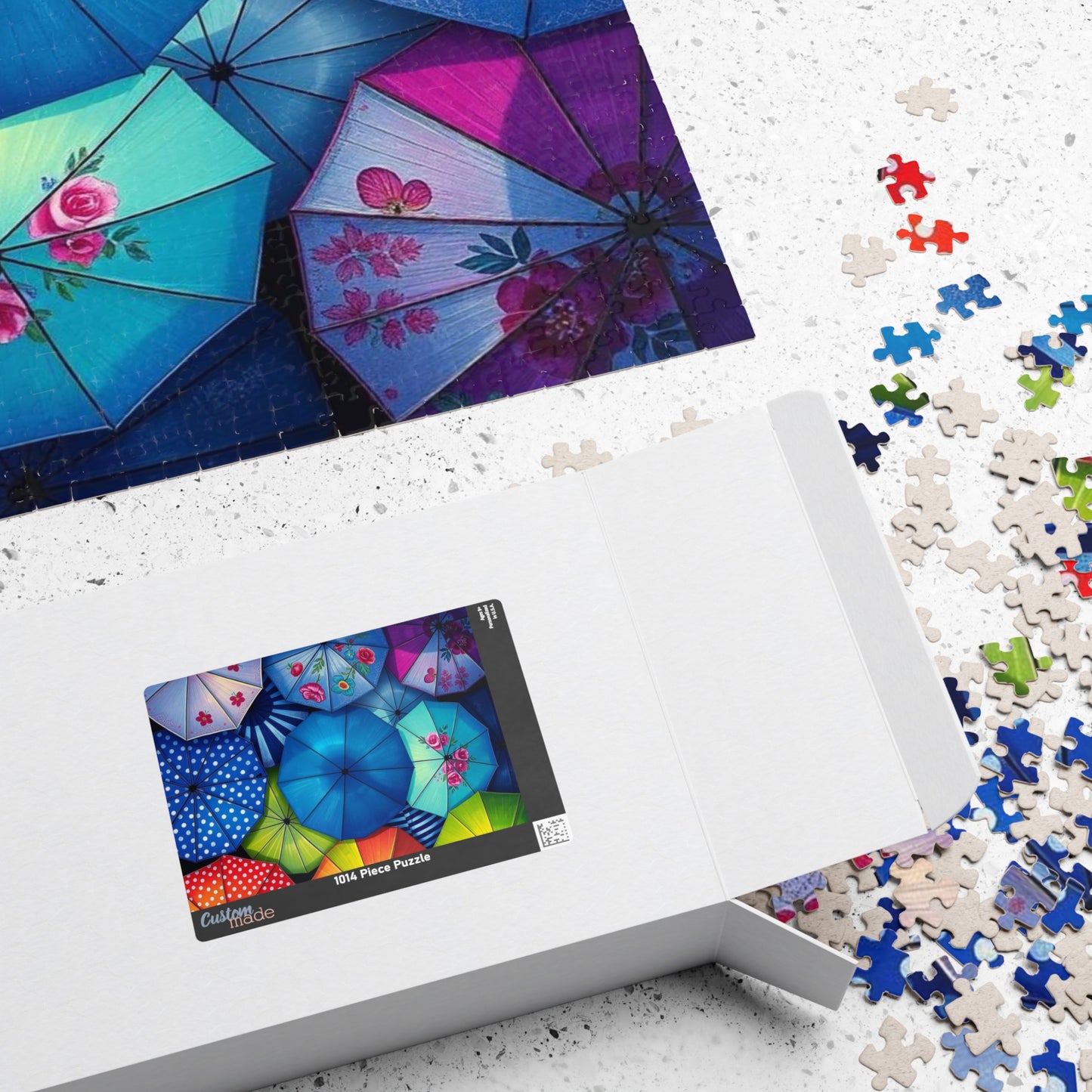 Chaotic Umbrella Puzzle Jigsaw Game - Vibrant Collage Design, Family Bonding Time, Mental Workout, Unique Gift for Friends Puzzle The Puzzle Chest