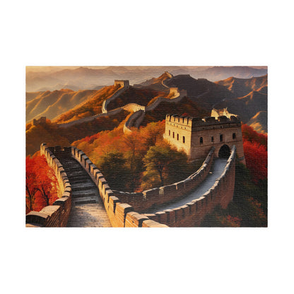 Great Wall of China Jigsaw Puzzle, Autumn Nature Landscape Tabletop Game, Puzzle Enthusiasts History Lovers, Fun Family Activity Game Night 1014 pcs (Horizontal) Puzzle The Puzzle Chest