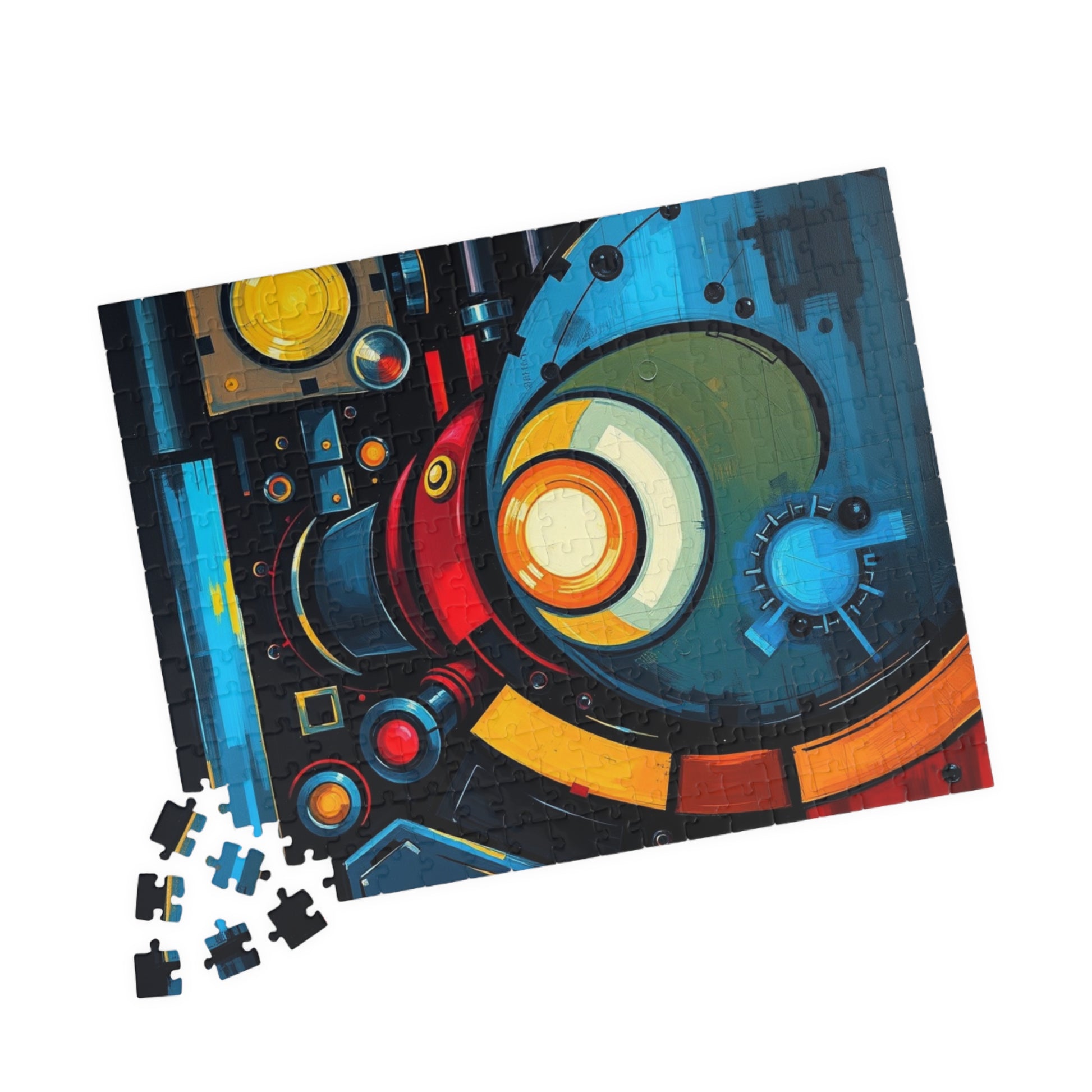 Vibrant Abstract Puzzle, Fun Family Jigsaw Game, Unique Gift for Art Lover Puzzle The Puzzle Chest