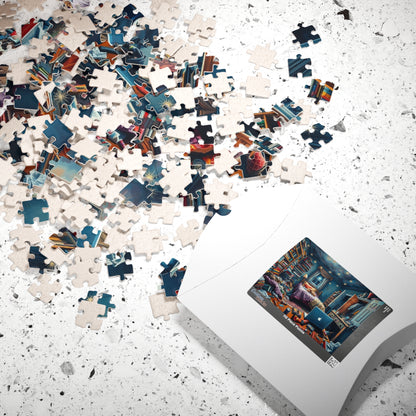 Jigsaw Puzzle, Chaotic Bedroom Humorous Puzzle, Family Game Night, Interactive Activity, Mind Boggling Challenge, Relaxing Hobby, Holiday