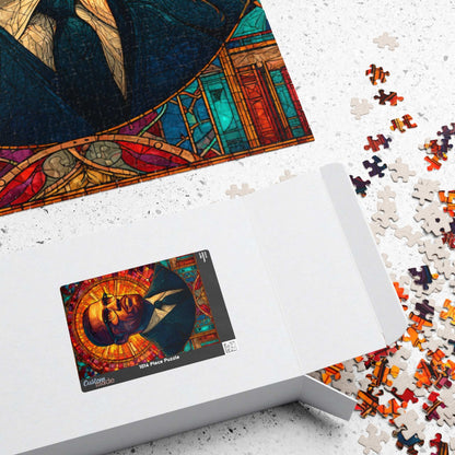 Afrocentric Malcolm X Puzzle – Stained Glass Black History Jigsaw, Civil Rights Movement Educational Gift for Adults & Teens Puzzle The Puzzle Chest