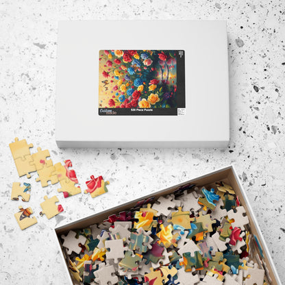 Rose Butterfly Garden Puzzle, Nature-Themed Jigsaw Game, Flower Art Decor, Family Game Night, Birthday Gift for Friends Puzzle The Puzzle Chest