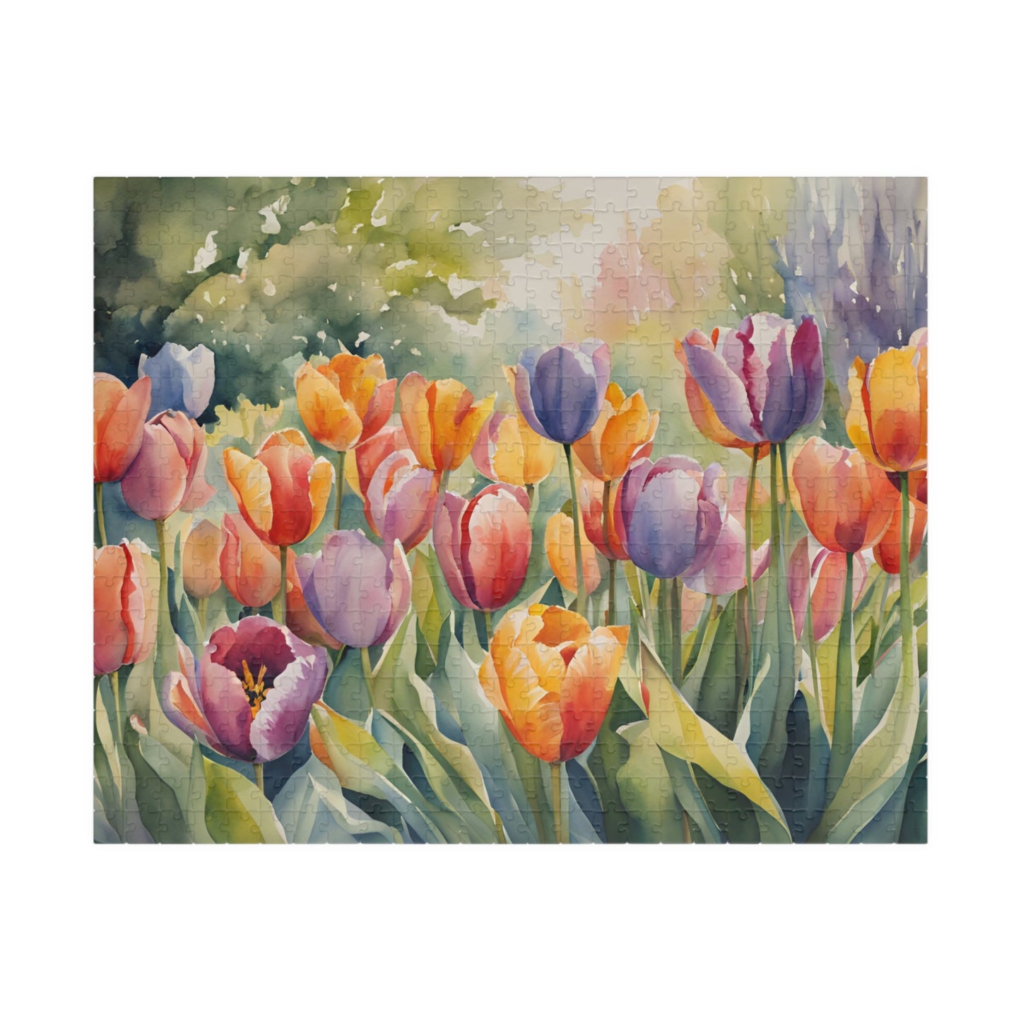 Colorful Flowers Jigsaw Puzzle, 110-1014 Piece Whimsical Tulip Art Botanical Tabletop Game for Quiet Family Time Activity, Puzzle Lover Gift 520 pcs (Horizontal) Puzzle The Puzzle Chest