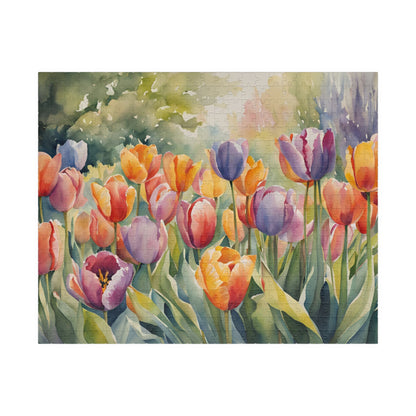 Colorful Flowers Jigsaw Puzzle, 110-1014 Piece Whimsical Tulip Art Botanical Tabletop Game for Quiet Family Time Activity, Puzzle Lover Gift 520 pcs (Horizontal) Puzzle The Puzzle Chest