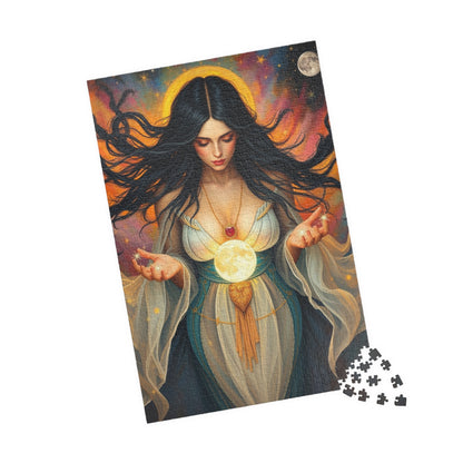 Mythical Moon Goddess Puzzle, 110-1014 Piece Jigsaw Game, Mindful Family Entertainment or Solo Fun, Perfect Gift for Puzzle Fantasy Lover