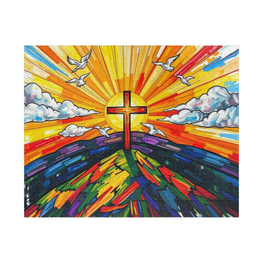 Faith-Inspired Cross Jigsaw Puzzle for Spiritual Reflections, Family Game Nights, Holiday Birthday Gift for Christians, Brain Teaser Puzzle The Puzzle Chest