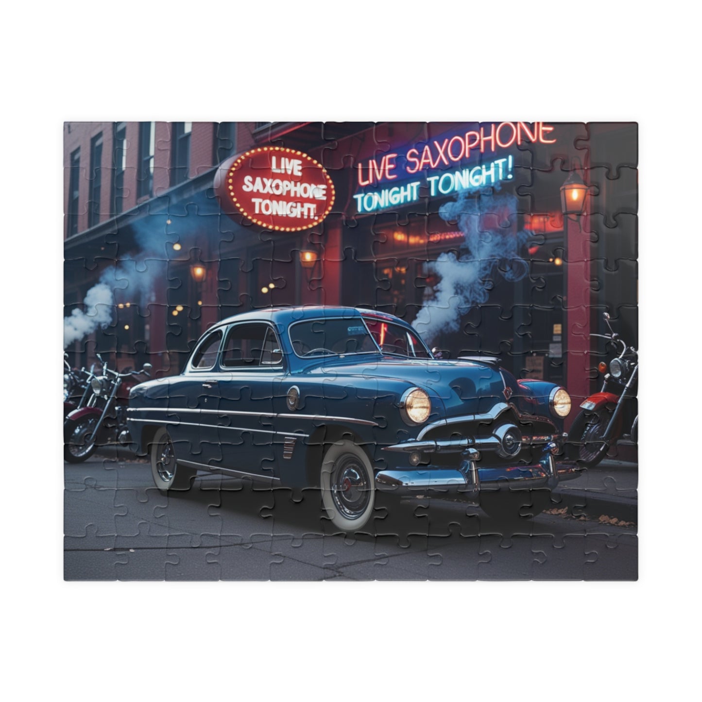 Vintage Car Puzzle - Classic 1949 Eight Coupe, Retro Auto Art, Nostalgic Vehicle 110 pcs (Horizontal) Puzzle The Puzzle Chest