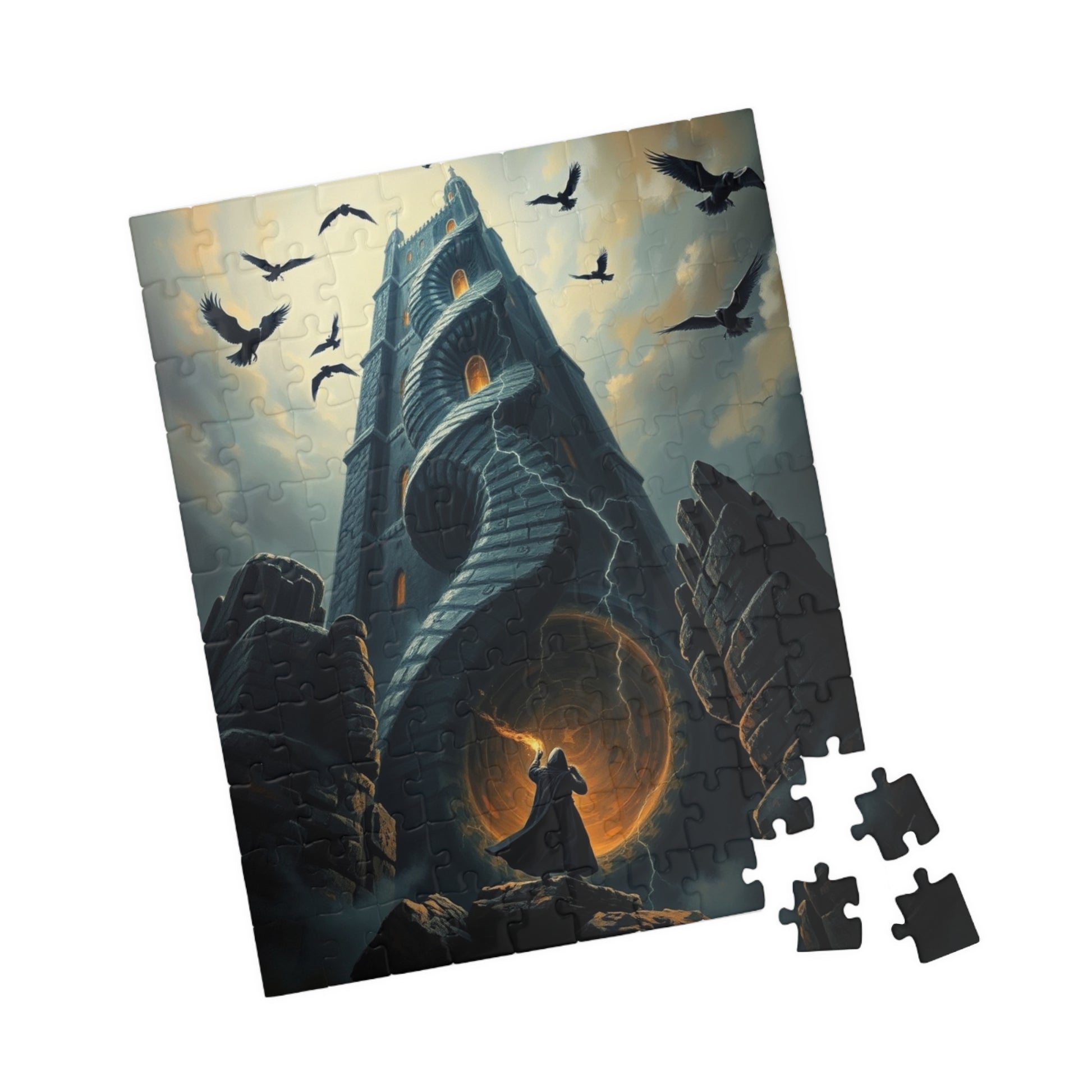 Gothic Tower Puzzle - 110/252/520/1014-Piece Jigsaw Game for Adults, Fantasy Art, Unique gift, Family Fun Indoor Activity, Brain Teaser Puzzle The Puzzle Chest