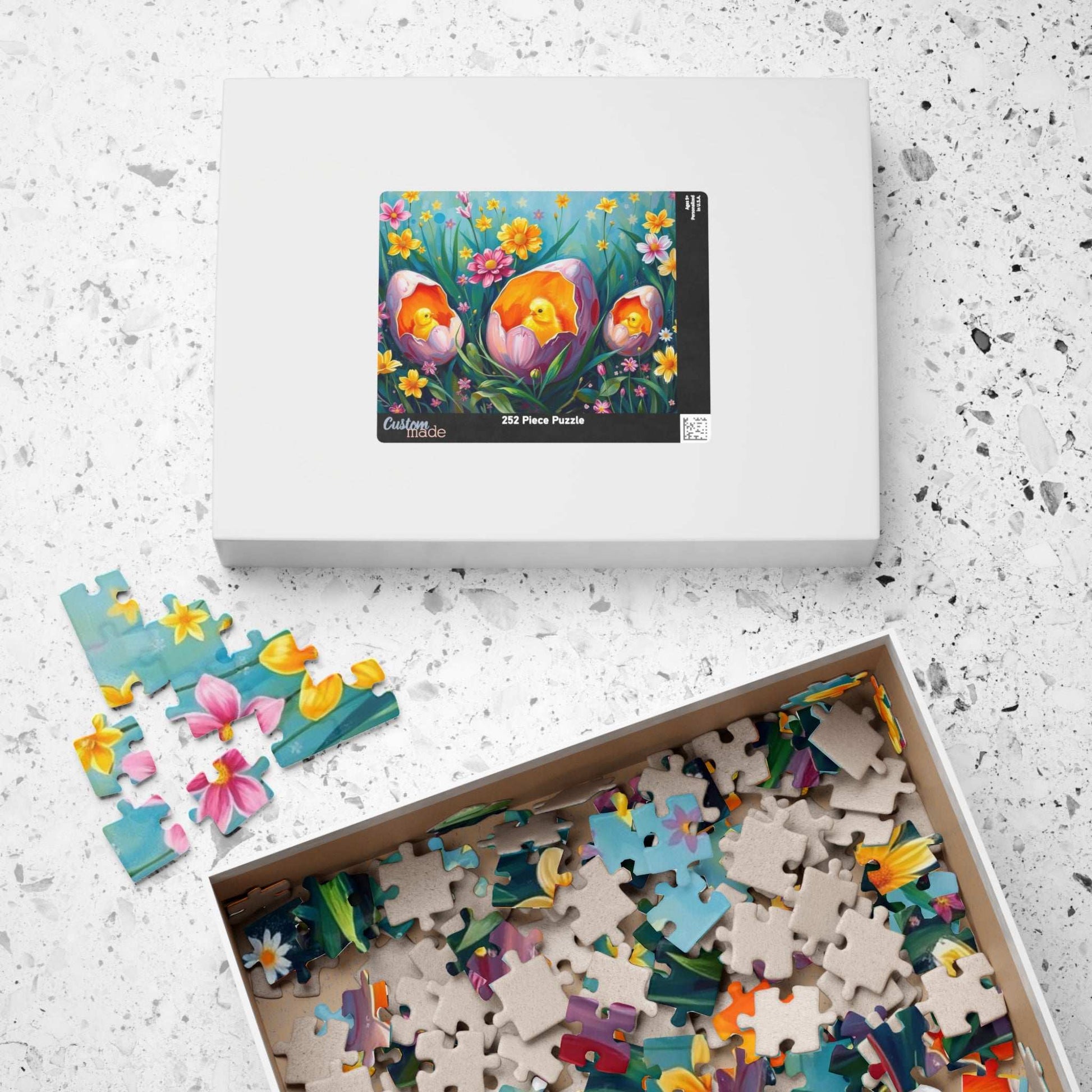 Whimsical Flower Chick Jigsaw Puzzle, Perfect Gift for Easter and Spring, Family Fun Activity, Creative Hobby, Brain Teaser, Bird Lovers Puzzle The Puzzle Chest