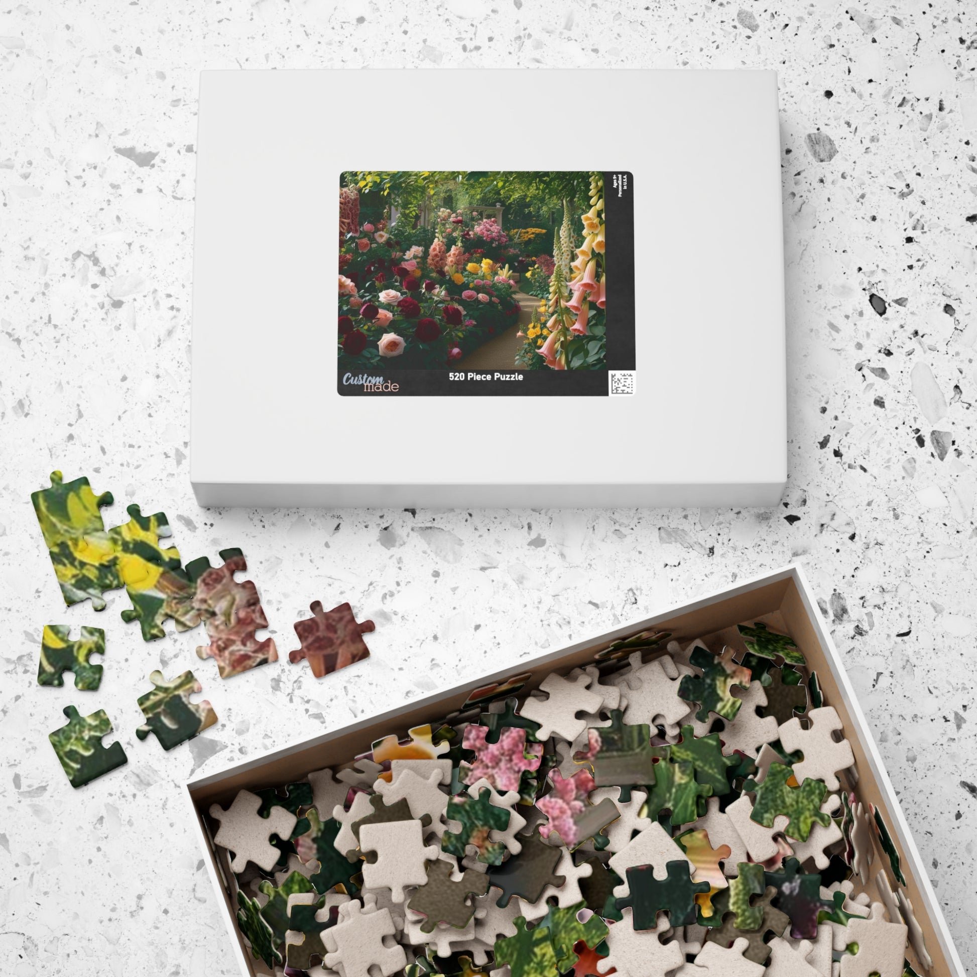 Garden Floral Puzzle, Relaxing Nature Scene, 110, 252, 520, 1014-piece Flower Adult Jigsaw Game, Family Fun, Gifts, Gardening Enthusiasts Puzzle The Puzzle Chest