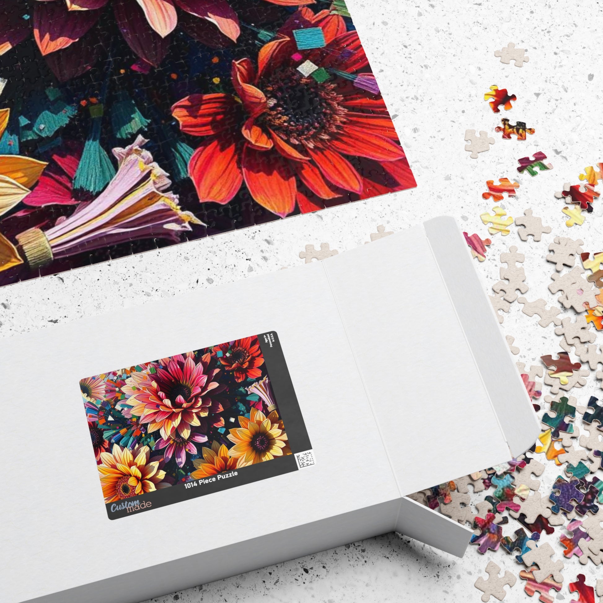 Vibrant Floral Jigsaw Puzzle - Gift for Flower Lovers, Family Game Nights, Home Entertainment Puzzle The Puzzle Chest