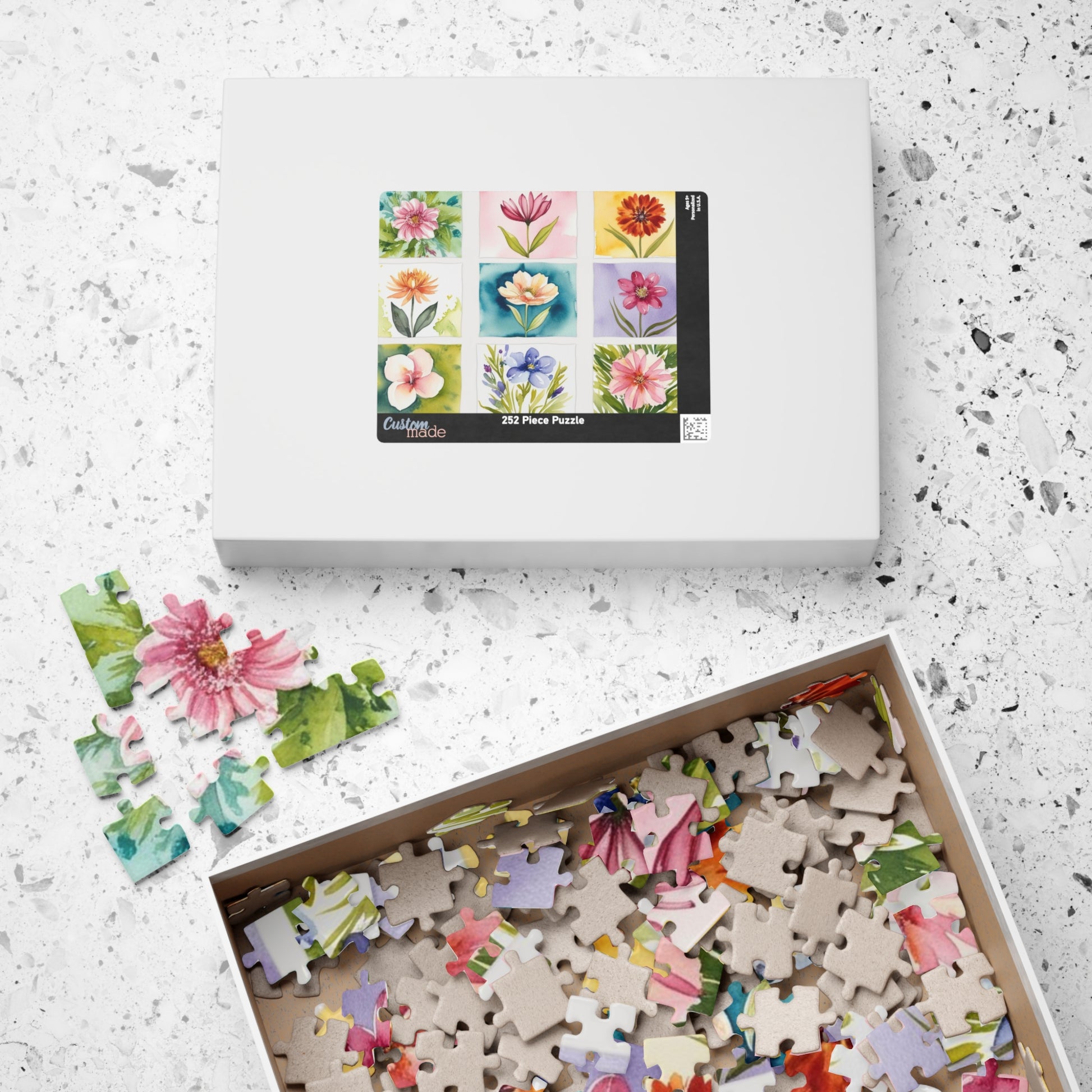 Flower Collage Jigsaw Puzzle, Puzzle for Adults, Creative Activity, Floral Art DIY Toy, Gift for Puzzle and Nature Lovers Puzzle The Puzzle Chest