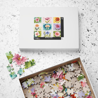 Flower Collage Jigsaw Puzzle, Puzzle for Adults, Creative Activity, Floral Art DIY Toy, Gift for Puzzle and Nature Lovers Puzzle The Puzzle Chest