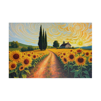 Sunflower Sunrise Puzzle - Nature Lover's Jigsaw, Ideal for Family Activity or Solo Fun, Mindfulness Puzzle Lover Birthday Gift for Friends 1014 pcs (Horizontal) Puzzle The Puzzle Chest