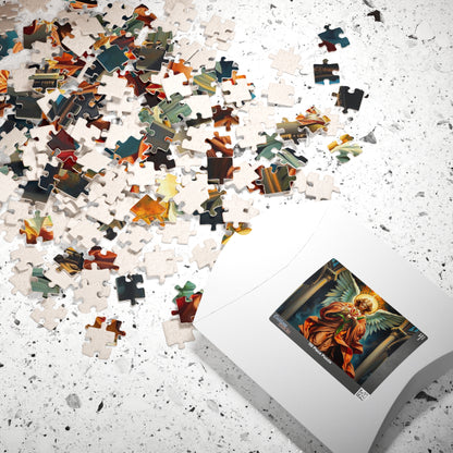 Divine Messenger Jigsaw Puzzle, Angel Artwork, Gothic Art Print, Elegant Puzzle for Adults, Holiday Birthday Gift for Friend Indoor Activity Puzzle The Puzzle Chest