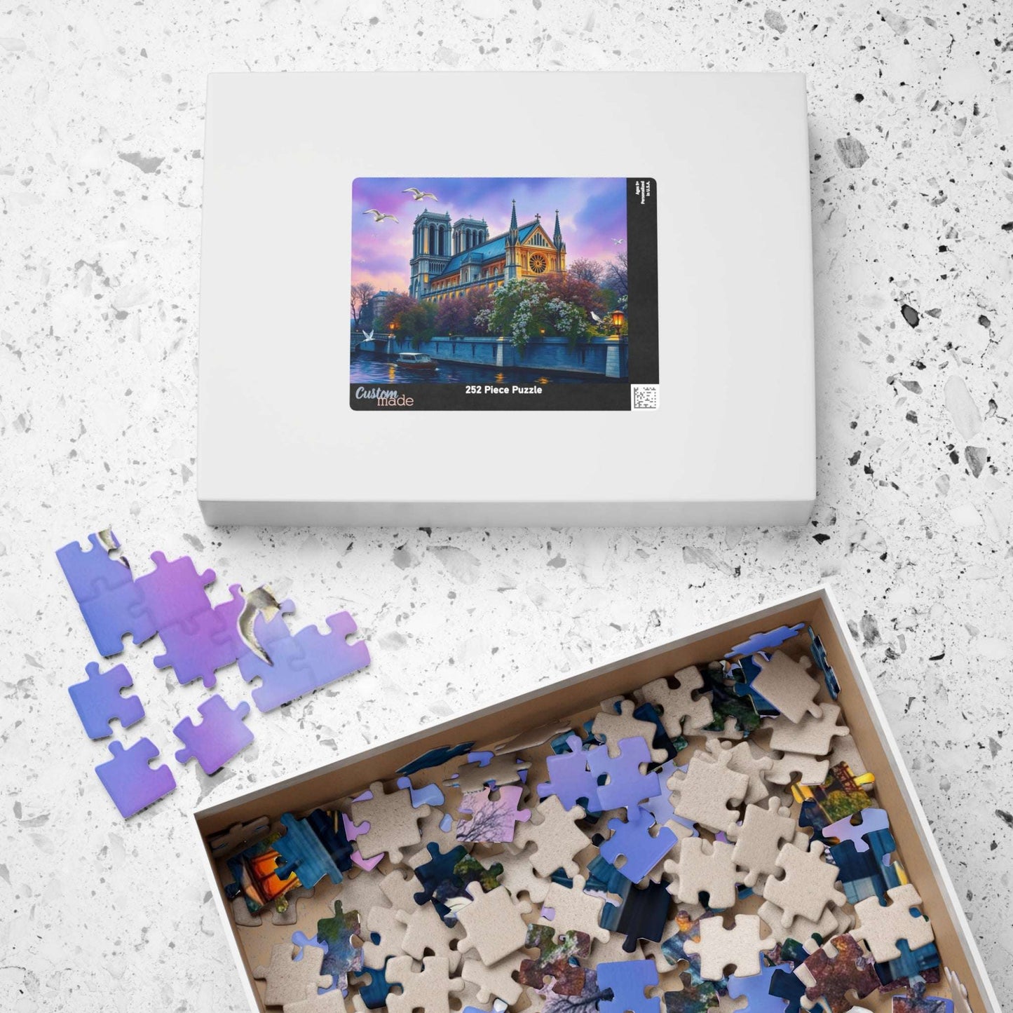 Notre Dame Cathedral Puzzle - Jigsaw of Gothic Church in Paris France, Historic Landmark Puzzle The Puzzle Chest