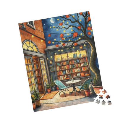 Autumn Evening Bookstore Jigsaw Puzzle Gift for Adults, Friends, Bookworms, Puzzle Lovers 520 pcs (Vertical) Puzzle The Puzzle Chest