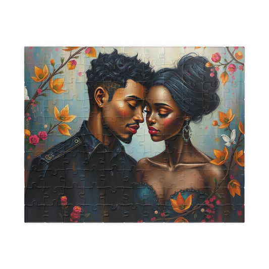 Afrocentric Jigsaw Puzzle - African American Couple, Puzzle Lover Gift Best for Friends, Fun Family Game Night, Relaxing Hobby, Brain Teaser