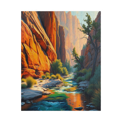 Scenic River Puzzle, 110-1014 Piece Jigsaw Game for Adults, Nature Lovers Gift, Family Game Night, Relaxing Art Decor 520 pcs (Vertical) Puzzle The Puzzle Chest