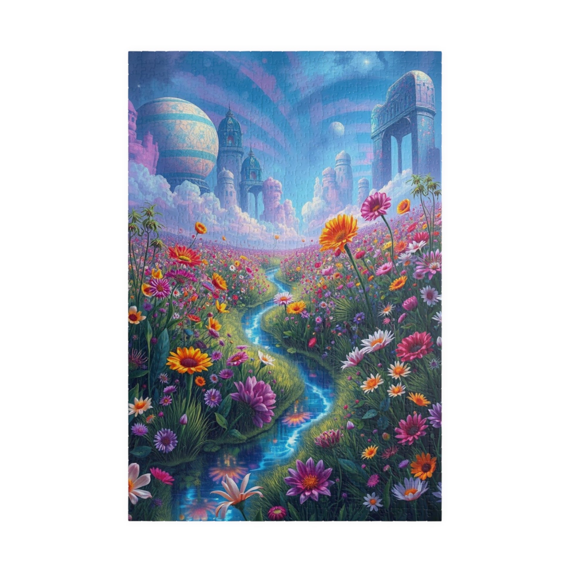 Dreamy Fantasy Landscape Puzzle - 110, 252, 520, 1014-piece, Perfect for Family Game Night, Gifts for Puzzle Lovers, Home Entertainment 1014 pcs (Vertical) Puzzle The Puzzle Chest